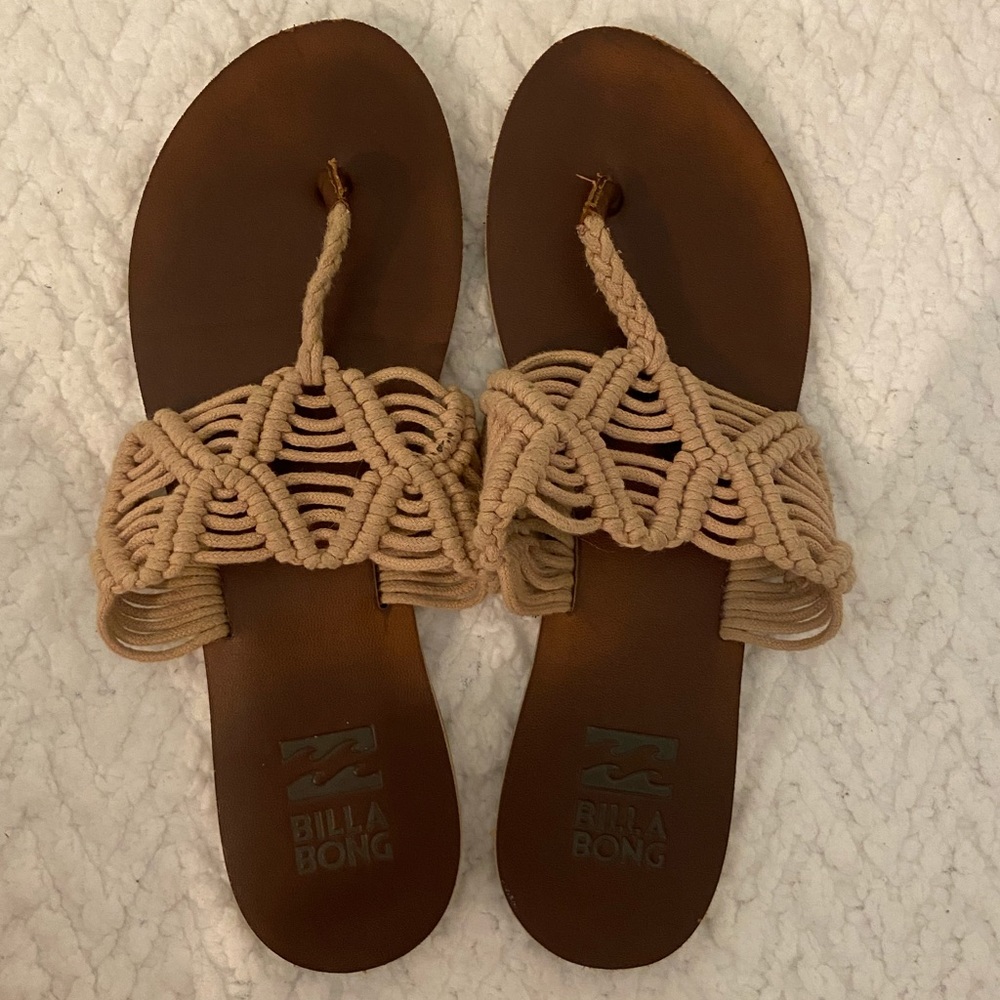 Billabong Tan Woven Sandals